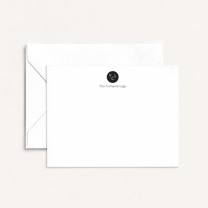 custom logo notecards with envelope minimal business stationery