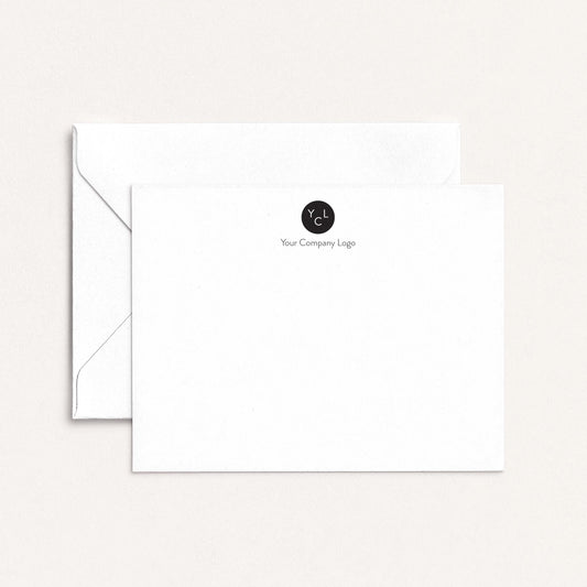 custom logo notecards with envelope minimal business stationery