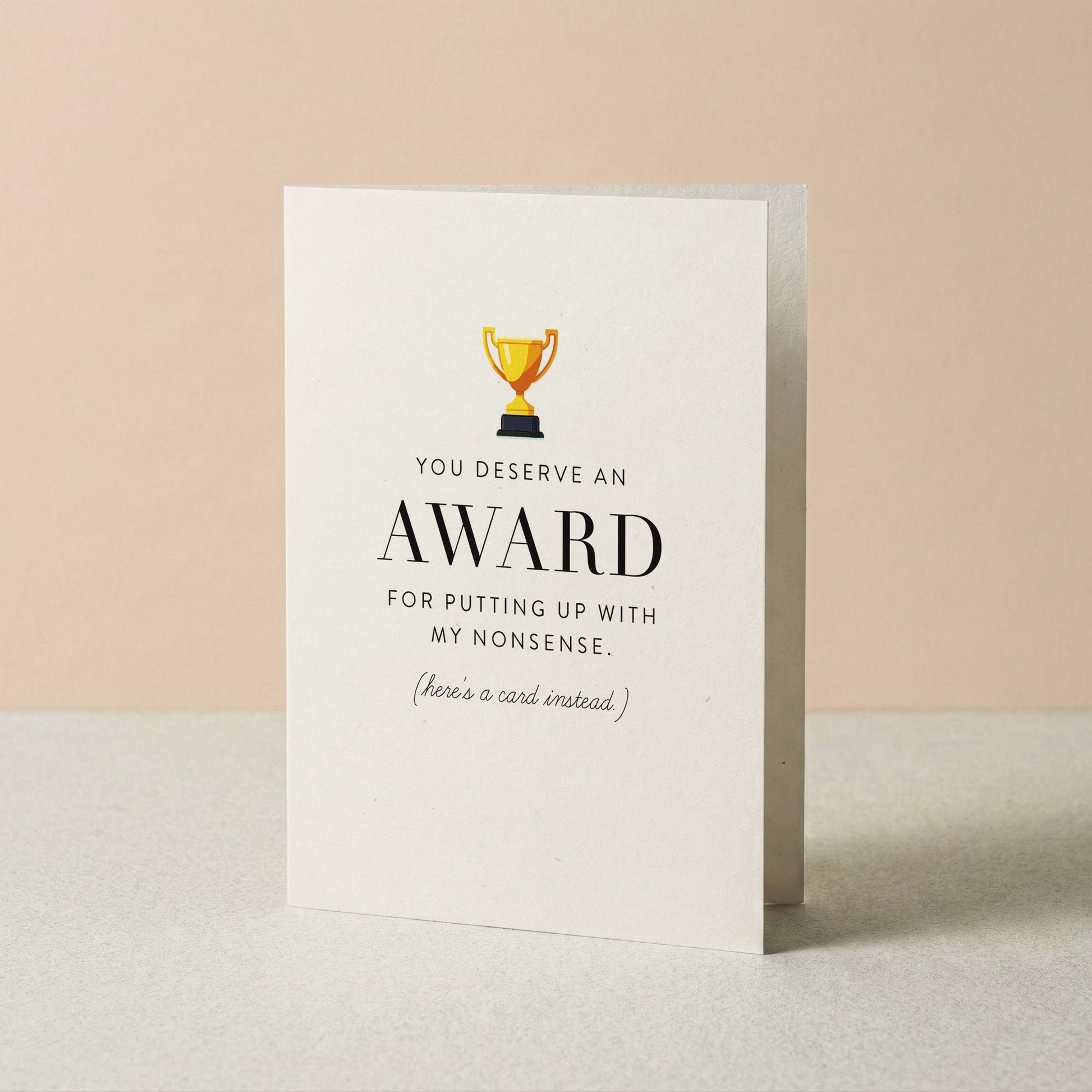 Deserve an Award Greeting Card - Blú Rose