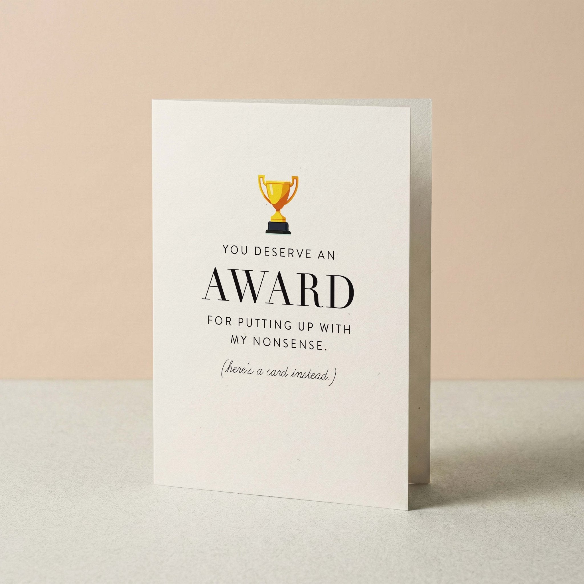 Deserve an Award Greeting Card - Blú Rose