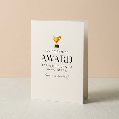 Deserve an Award Greeting Card - Blú Rose