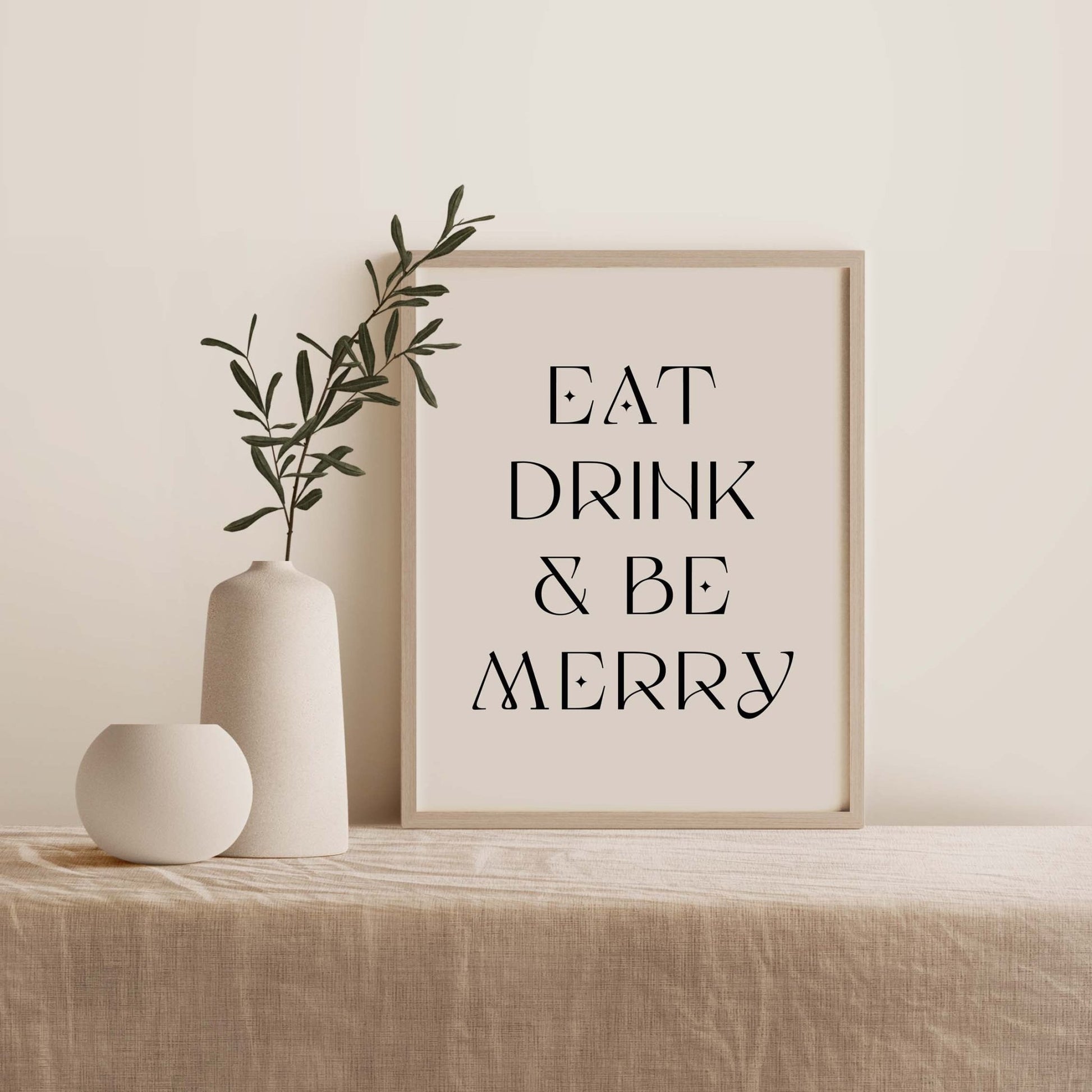 Eat Drink & Be Merry Art Print - Blú Rose