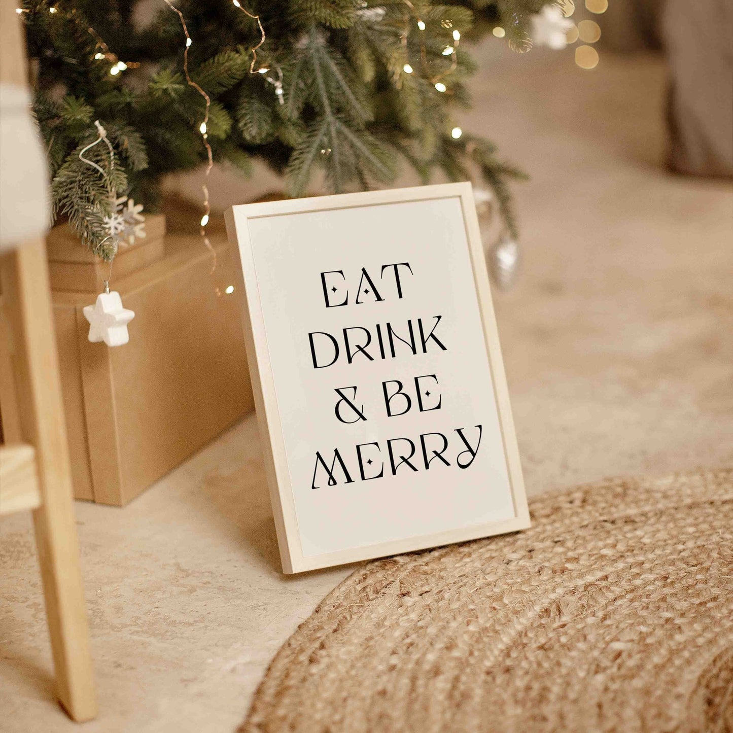 Eat Drink & Be Merry Art Print - Blú Rose