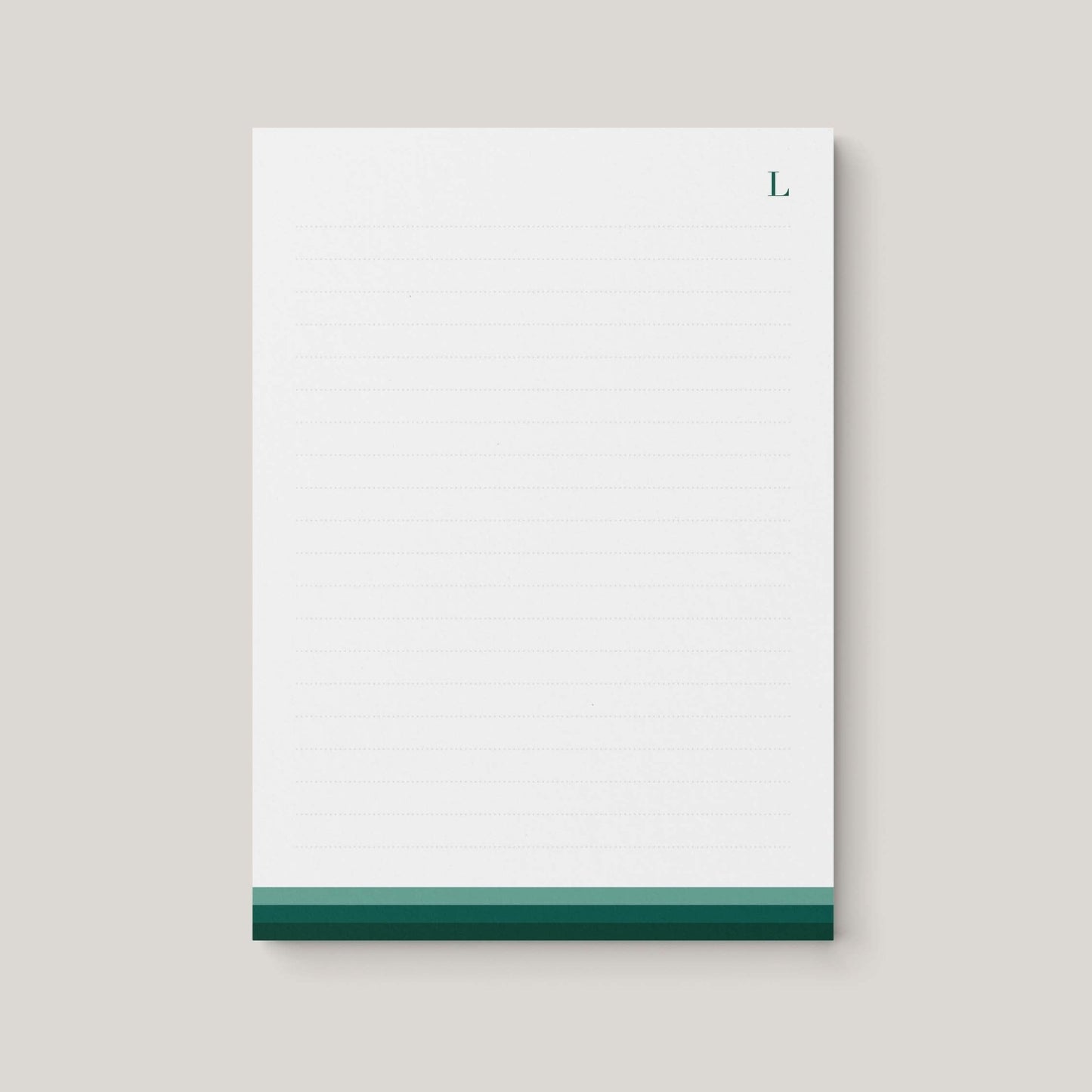 Elegant Green Personalized Notepad - Blú Rose