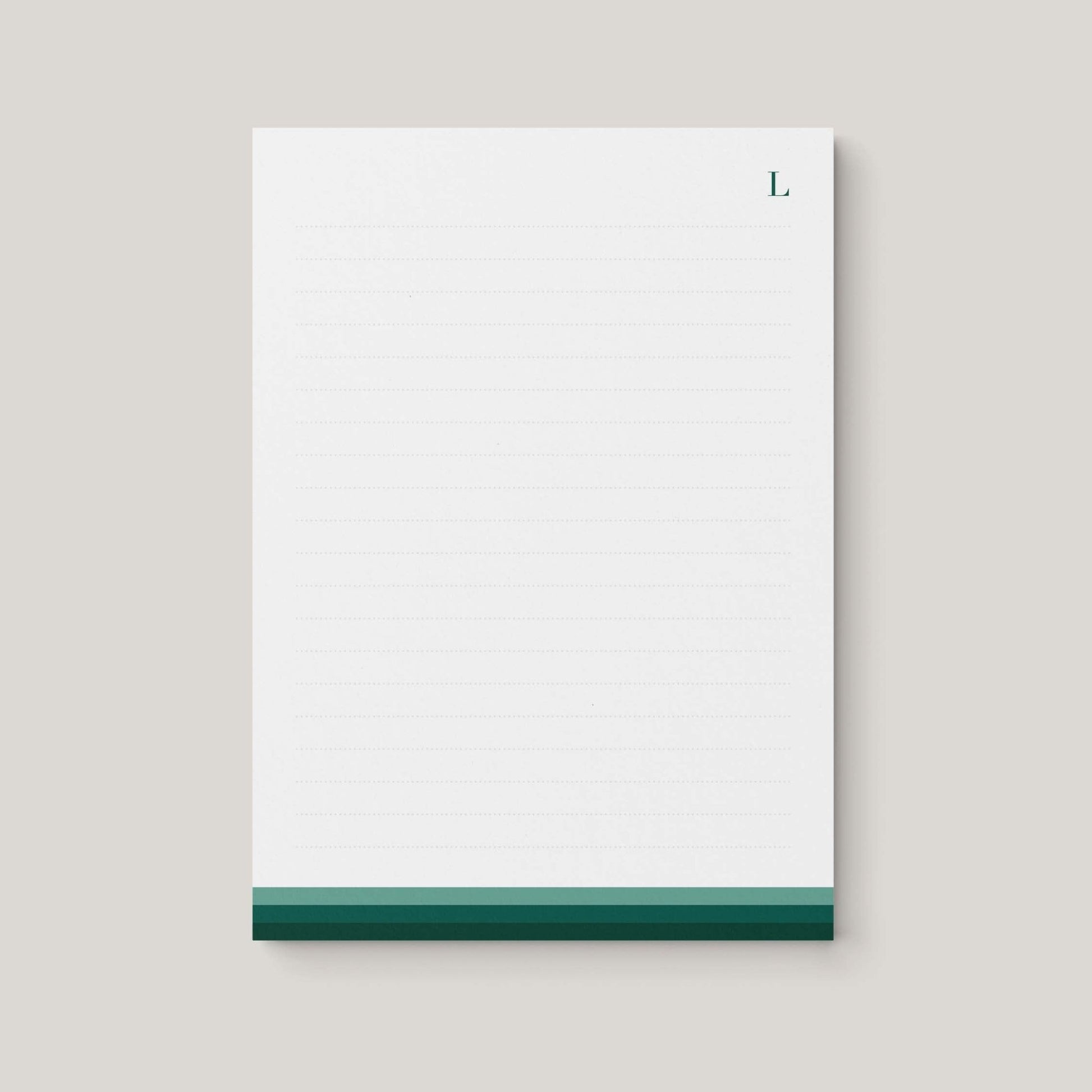 Elegant Green Personalized Notepad - Blú Rose