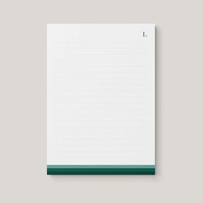 Elegant Green Personalized Notepad - Blú Rose