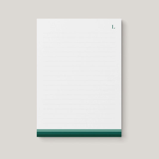 Elegant Green Personalized Notepad - Blú Rose