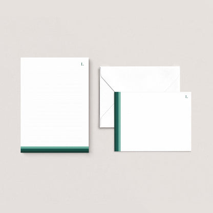 Elegant Green Stationery Set - Blú Rose
