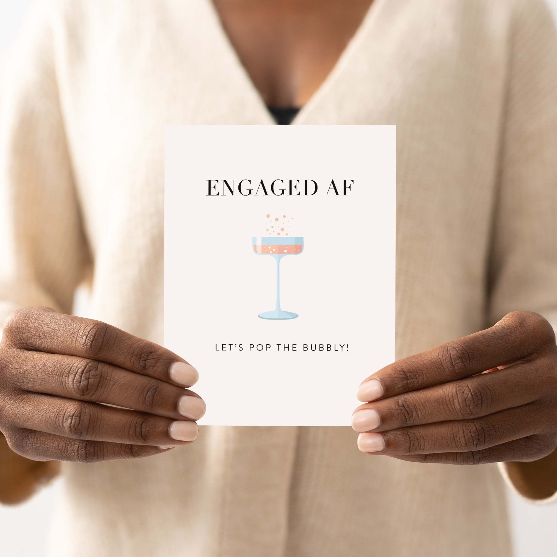 Engaged AF Card - Blú Rose