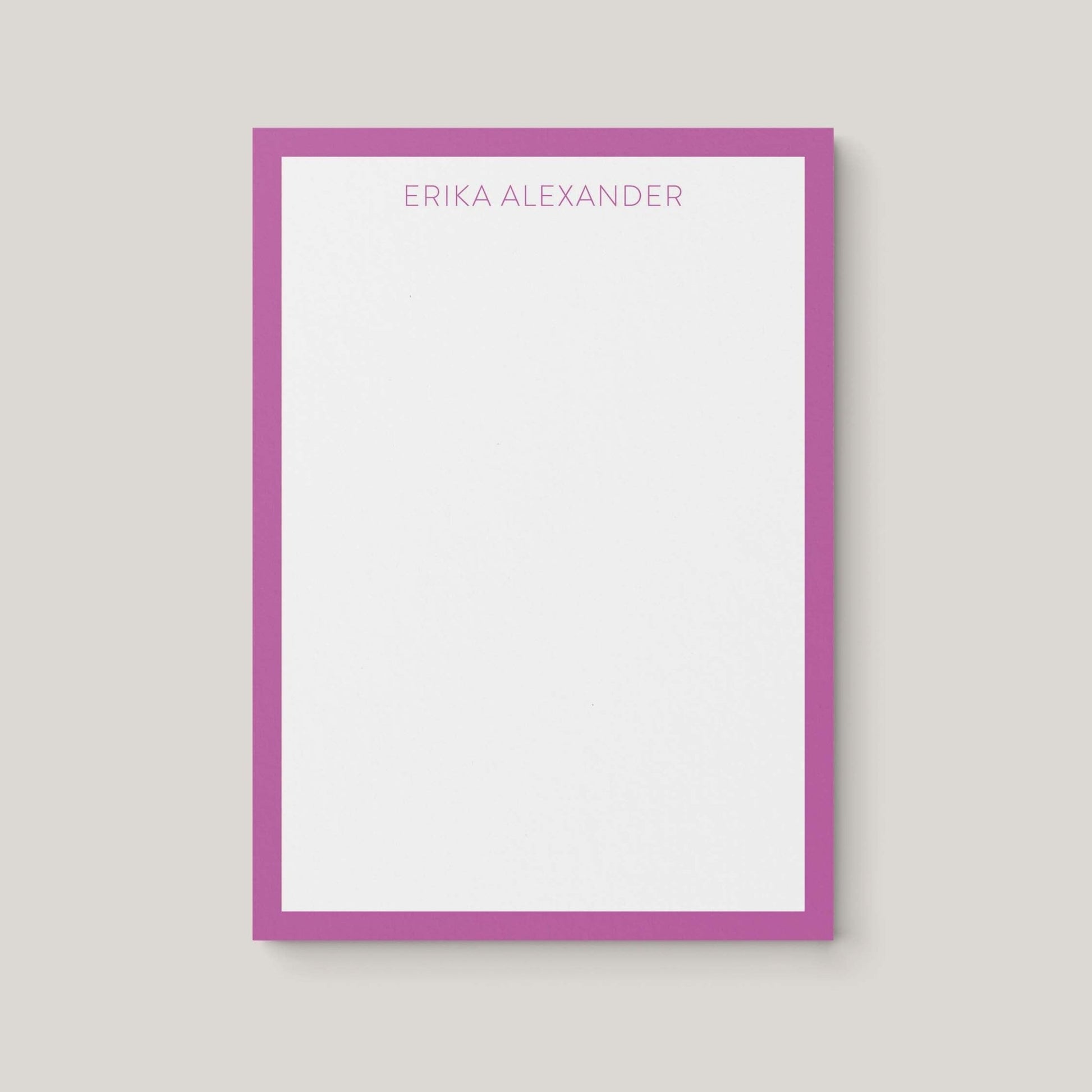 Erika Border Personalized Notepad - Blú Rose