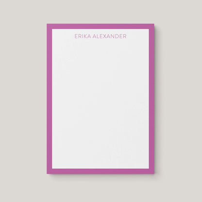 Erika Border Personalized Notepad - Blú Rose