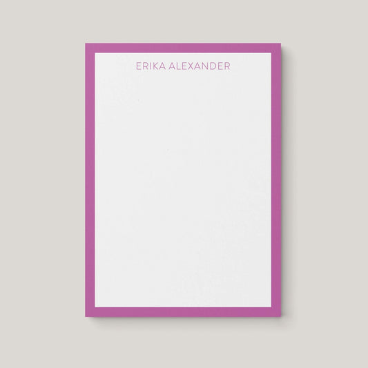 Erika Border Personalized Notepad - Blú Rose