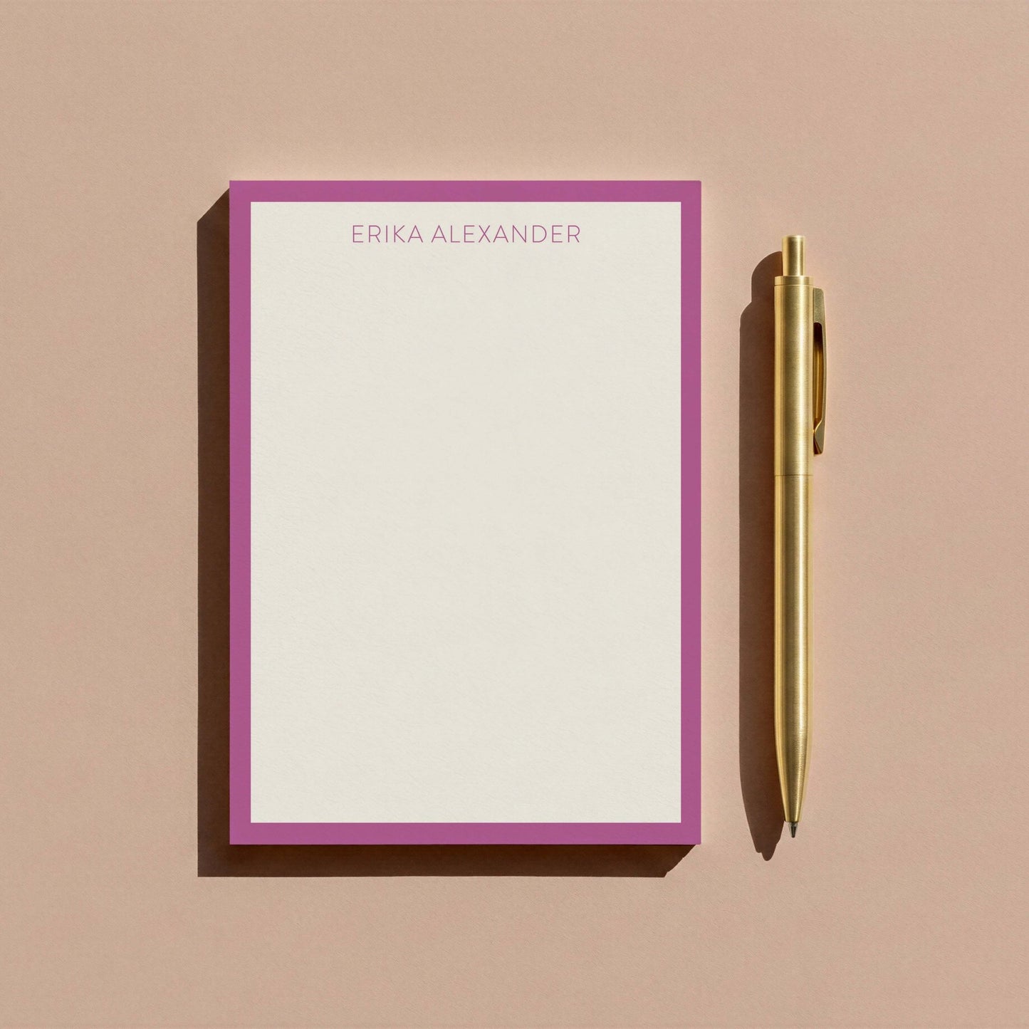 Erika Border Personalized Notepad - Blú Rose