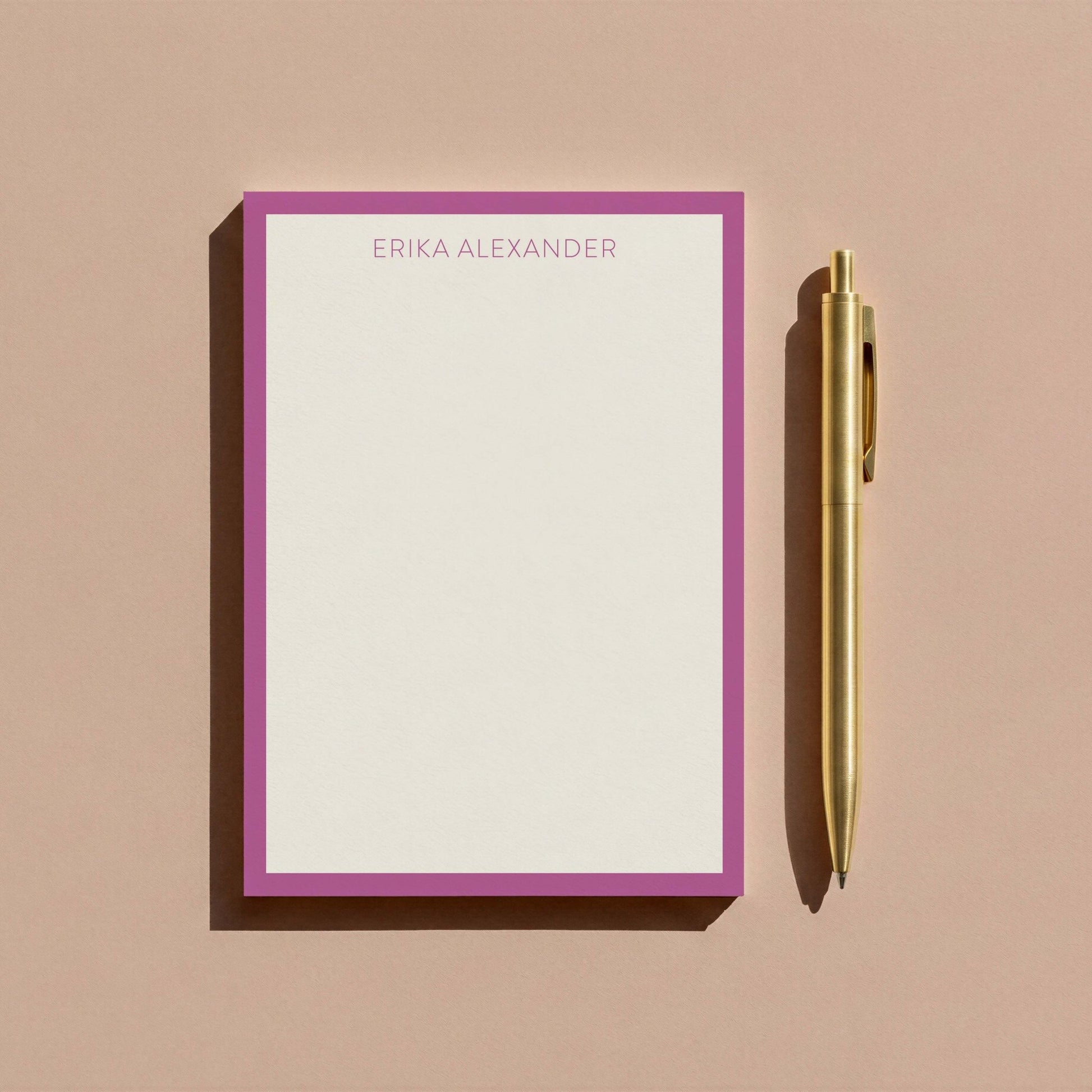 Erika Border Personalized Notepad - Blú Rose