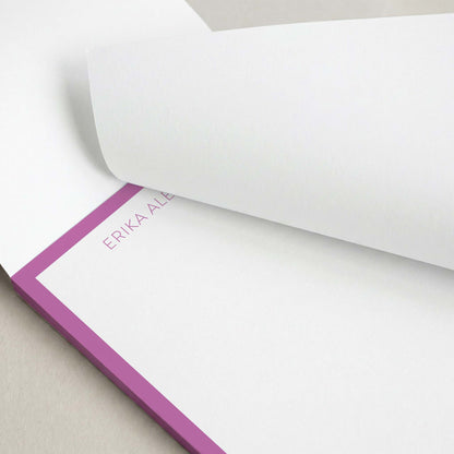 Erika Border Personalized Notepad - Blú Rose