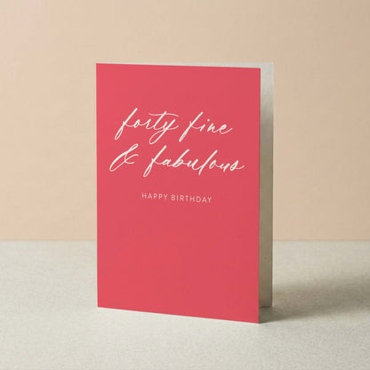 Forty Fine + Fab Birthday Card - Blú Rose