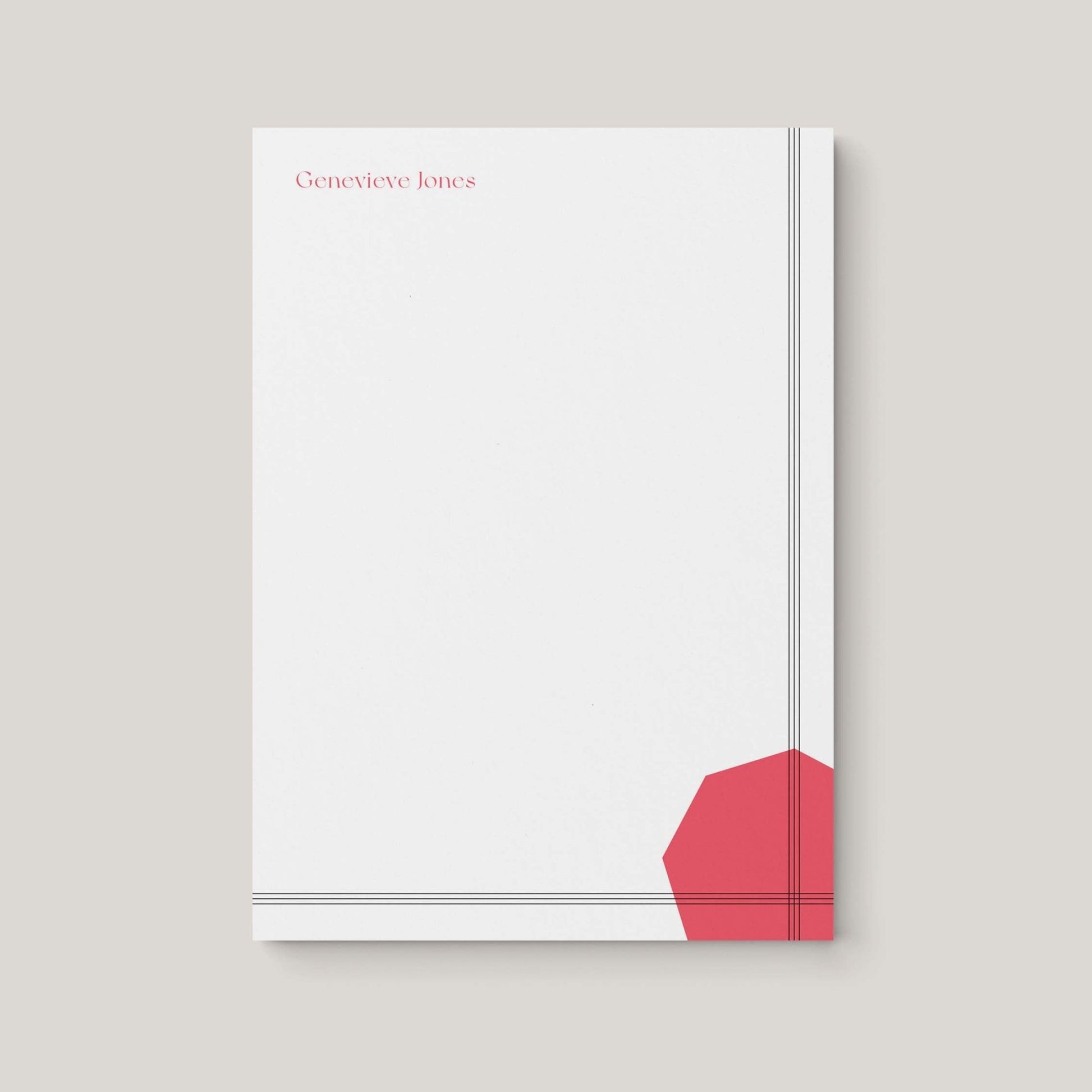Genevieve Notepad - Blú Rose