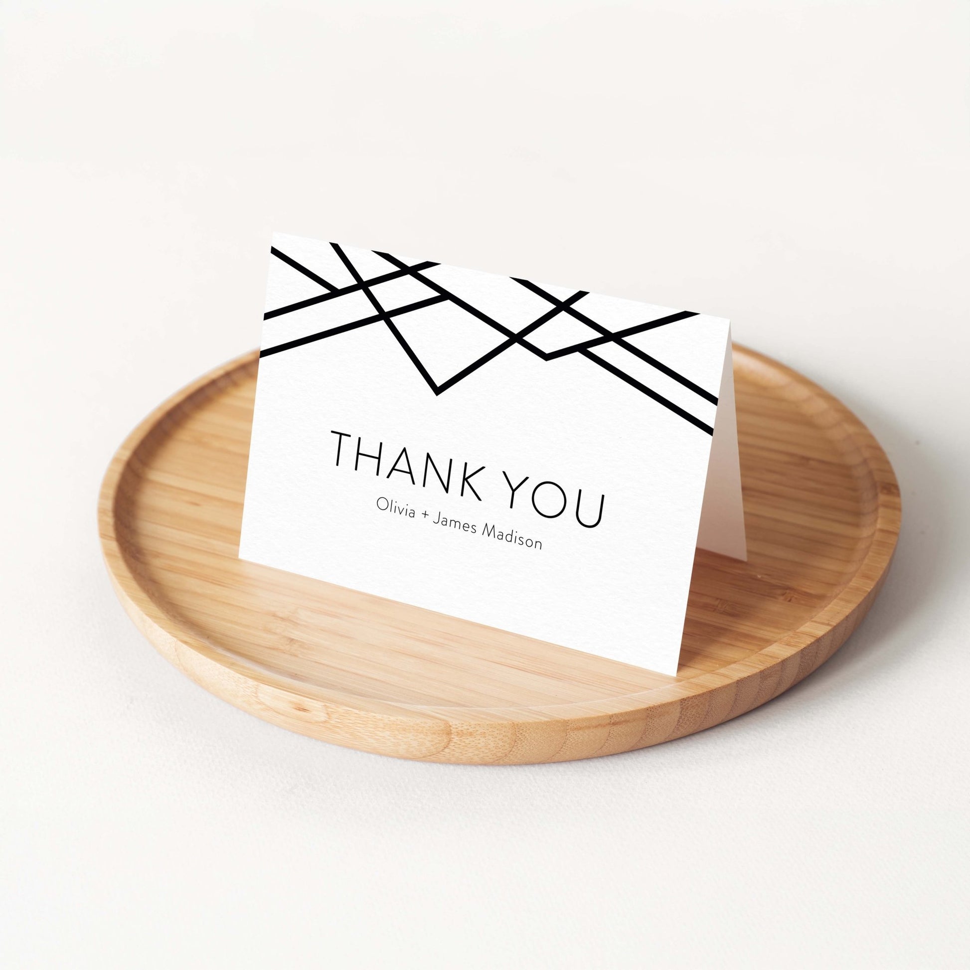Geometric Art Deco Personalized Thank You Cards - Blú Rose