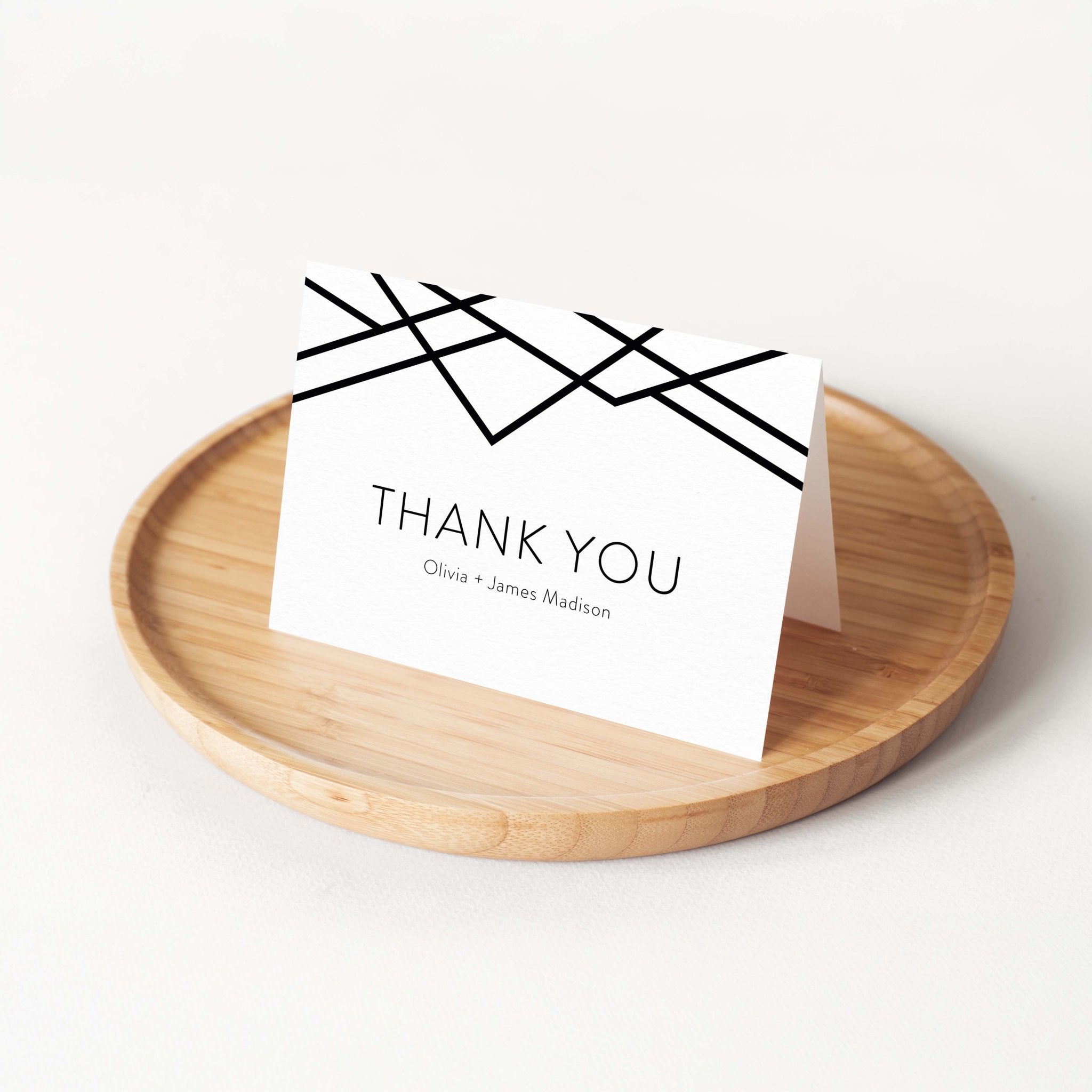 Geometric Art Deco Personalized Thank You Cards - Blú Rose