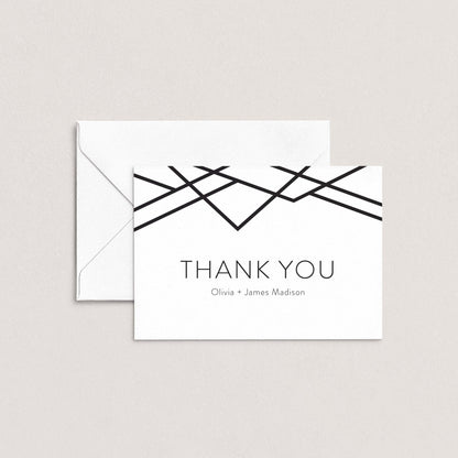 Geometric Art Deco Personalized Thank You Cards - Blú Rose