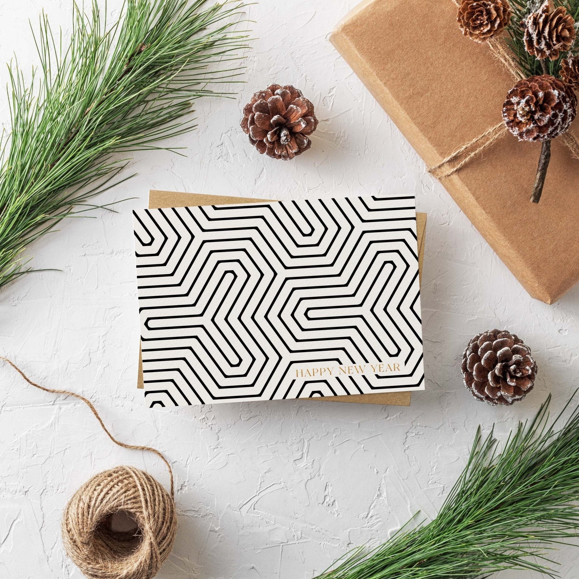 Geometric New Year Card - Blú Rose