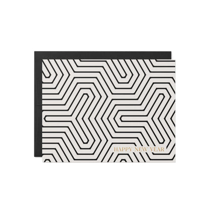 Geometric New Year Greeting Card - Blú Rose