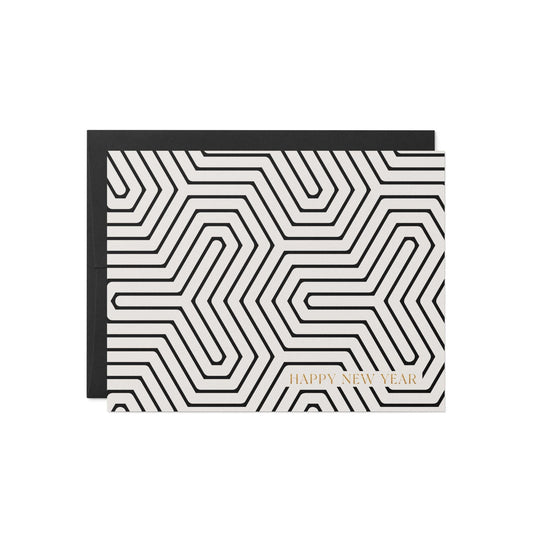 Geometric New Year Greeting Card - Blú Rose