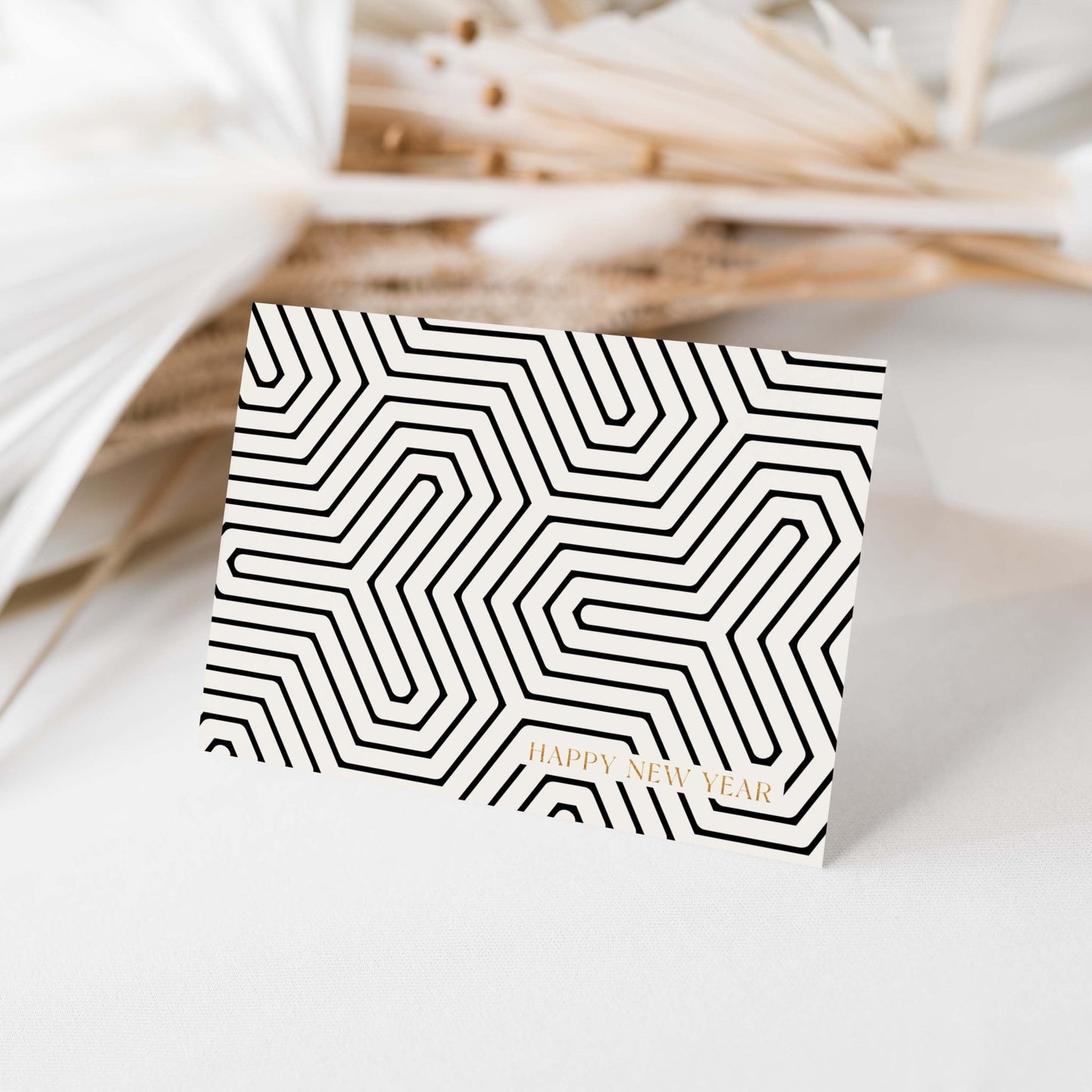 Geometric New Year Greeting Card - Blú Rose