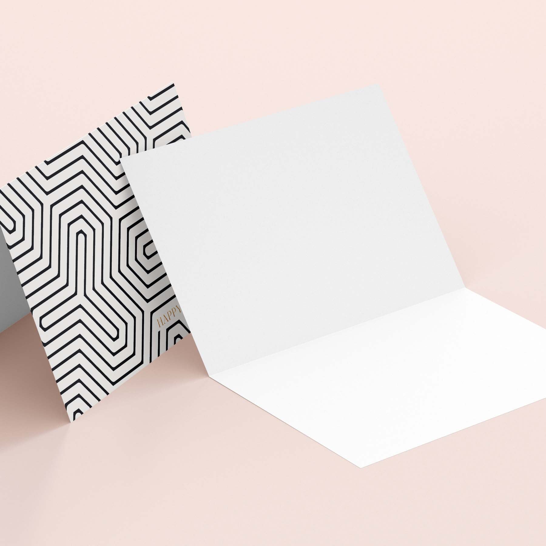 Geometric New Year Greeting Card - Blú Rose