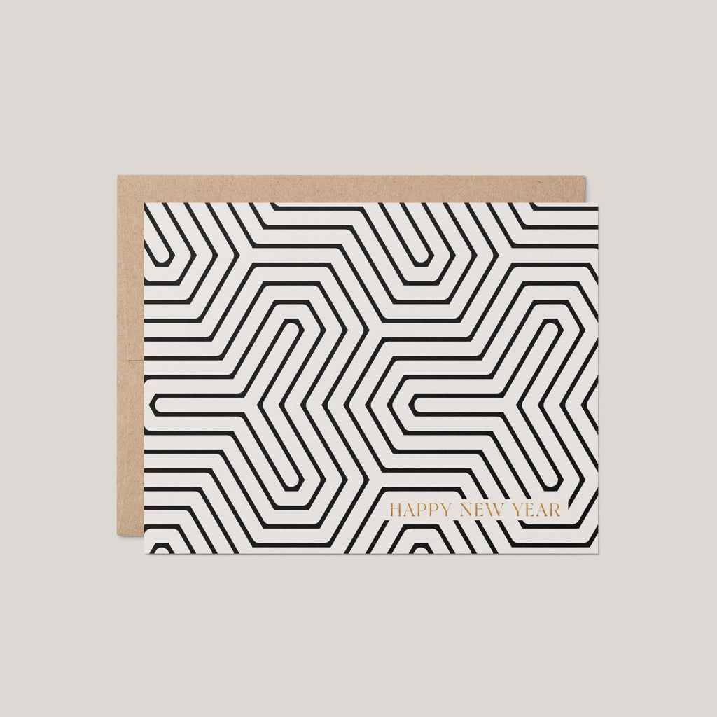 Geometric New Year Greeting Card - Blú Rose