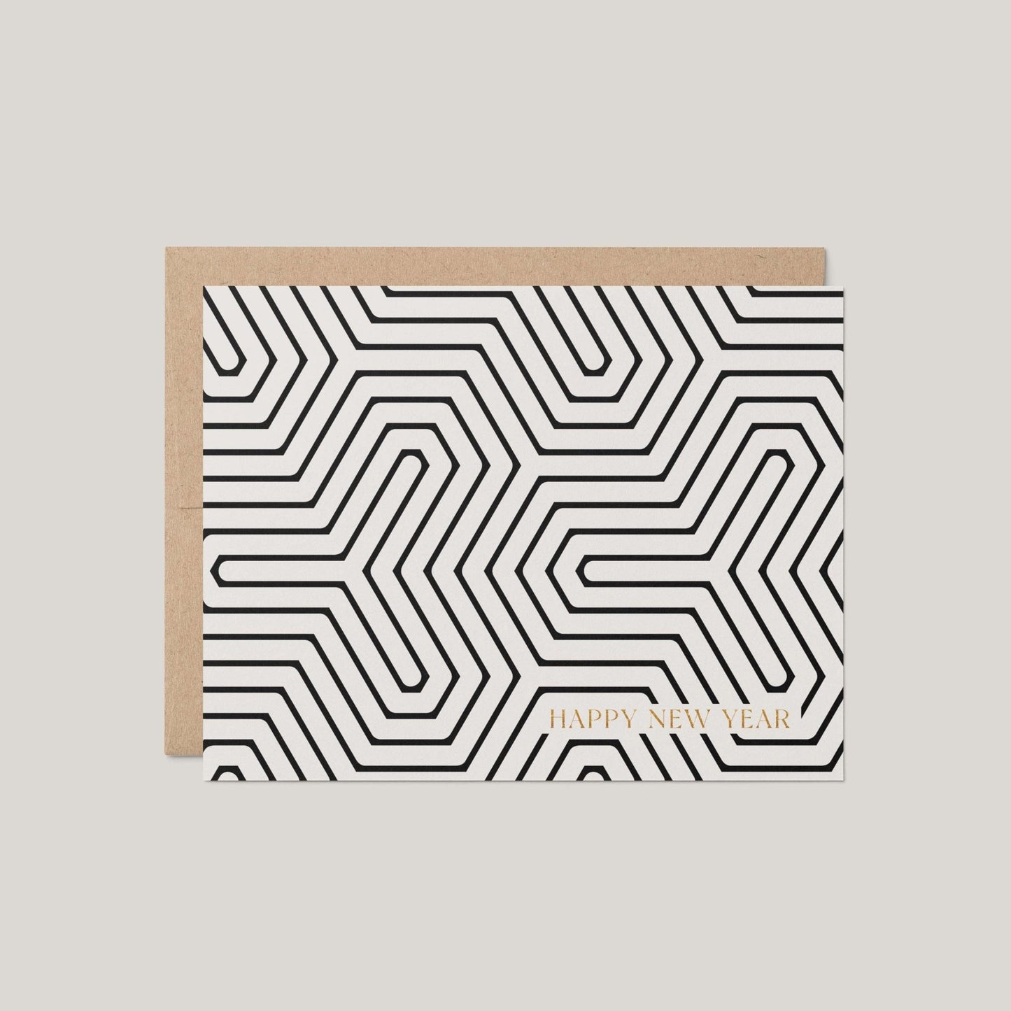 Geometric New Year Greeting Card - Blú Rose