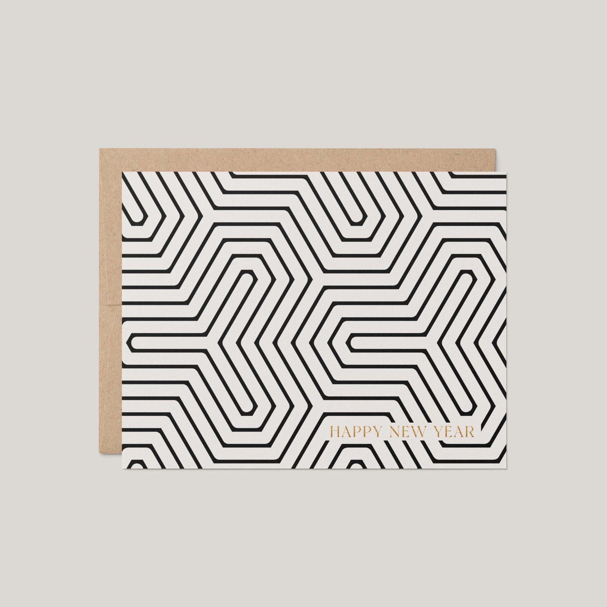 Geometric New Year Greeting Card - Blú Rose