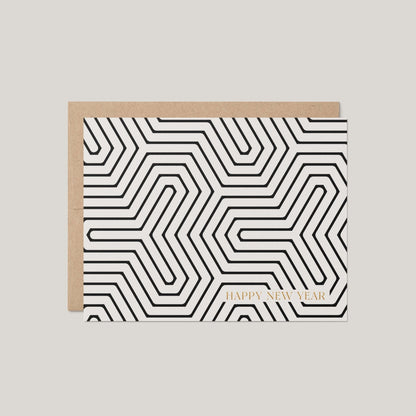 Geometric New Year Greeting Card - Blú Rose