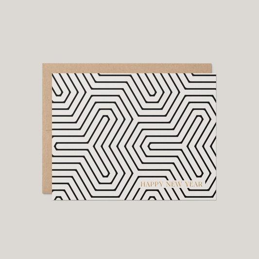 Geometric New Year Greeting Card - Blú Rose
