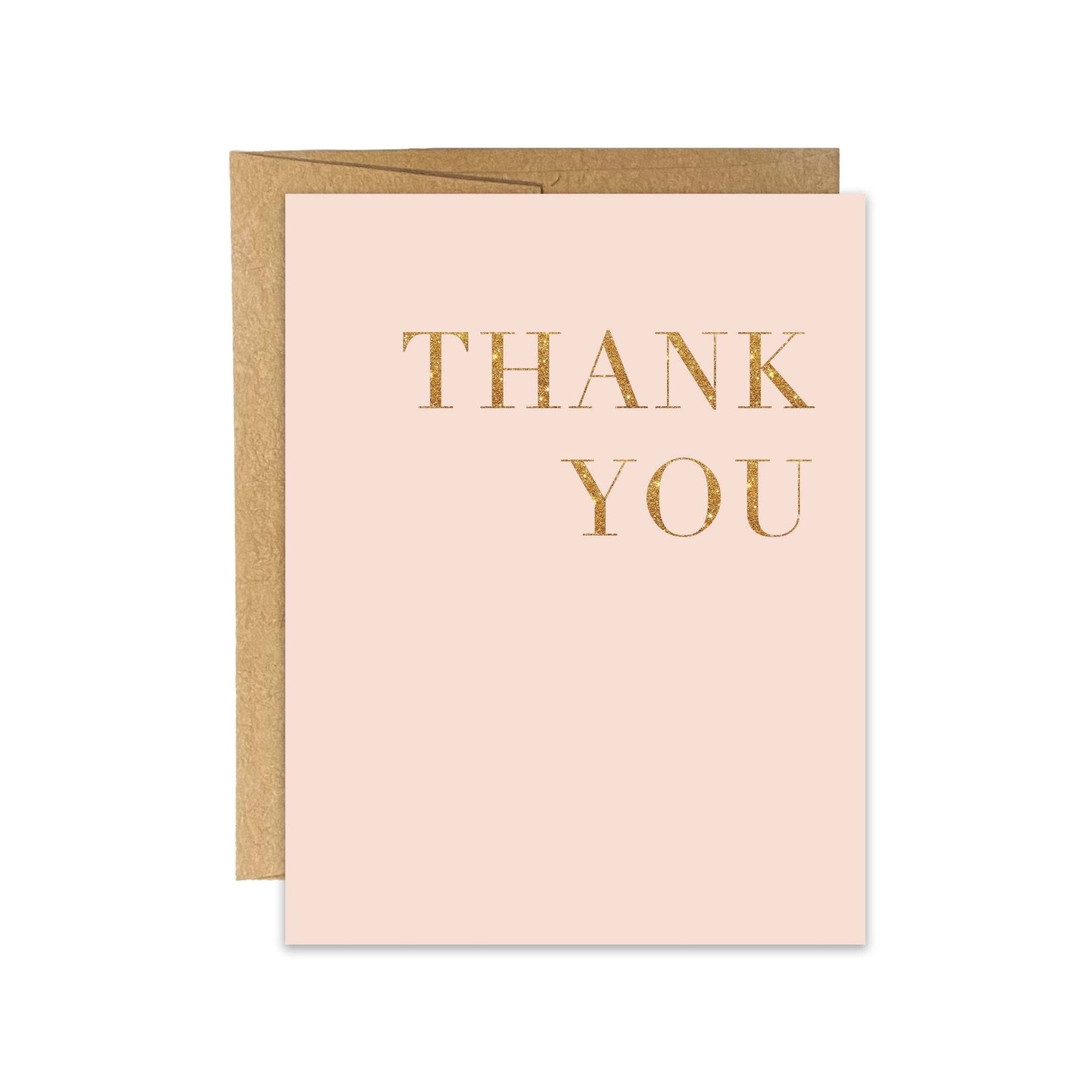 Glitter Thank You Card - Blú Rose