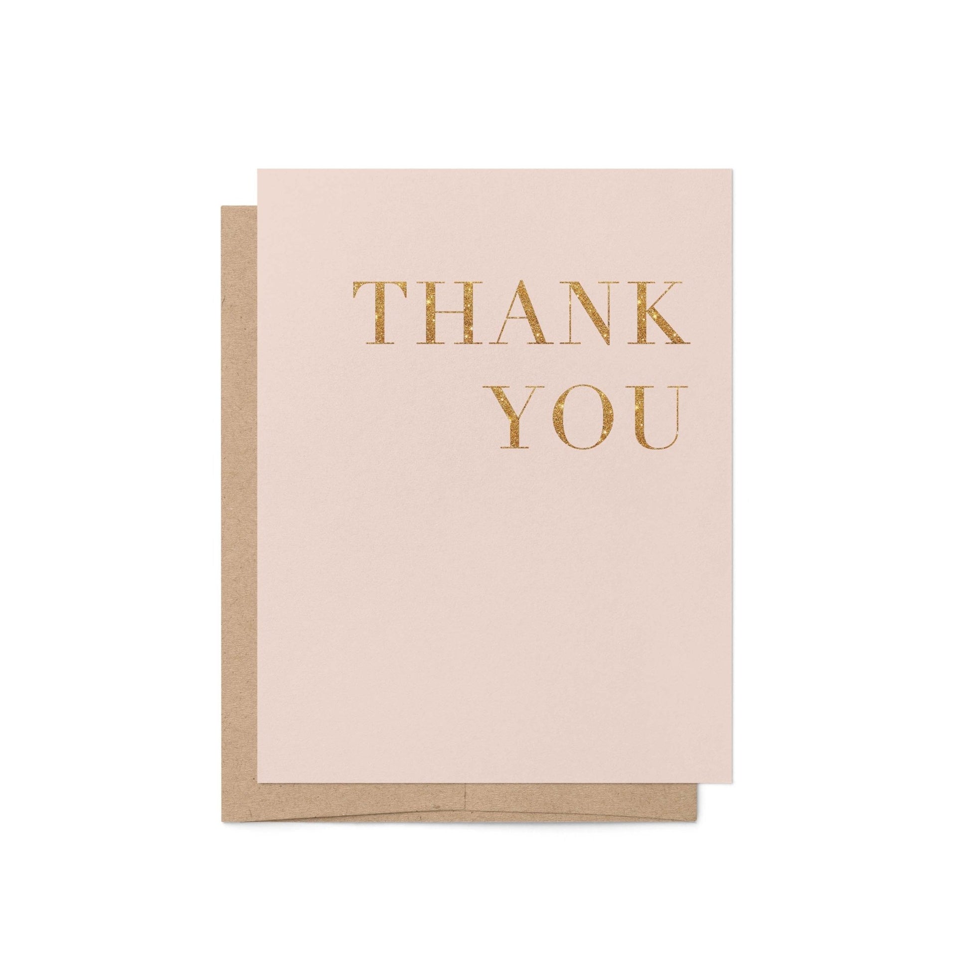 Glitter Thank You Greeting Card - Blú Rose