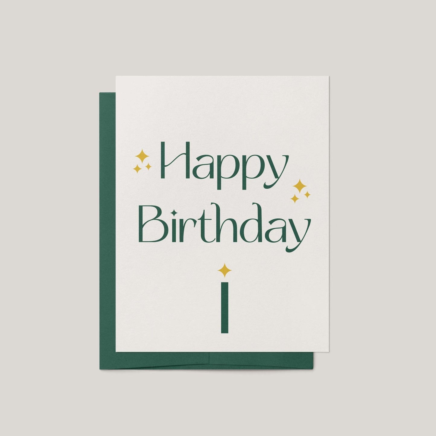 Green Sparkle Birthday Greeting Card - Blú Rose