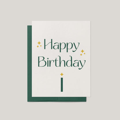 Green Sparkle Birthday Greeting Card - Blú Rose