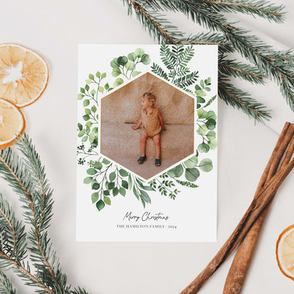 Greenery Frame Holiday Cards - Blú Rose