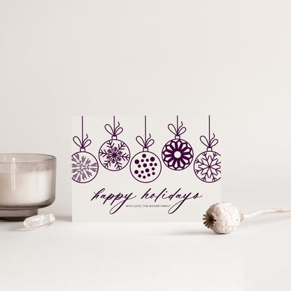 Hanging Ornaments Holiday Cards - Blú Rose