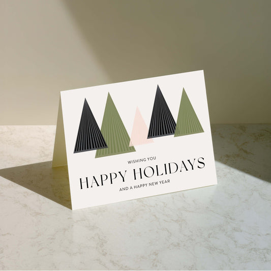 Holiday Trees Greeting Card - Blú Rose