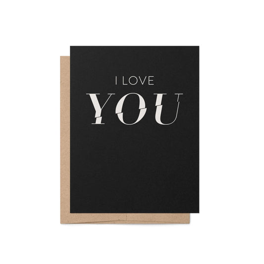 I Love YOU Greeting Card - Blú Rose