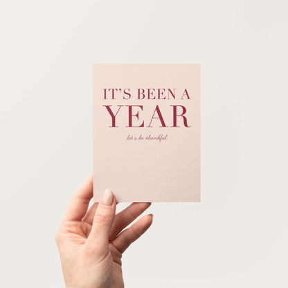 It's Been a Year Card - Blú Rose