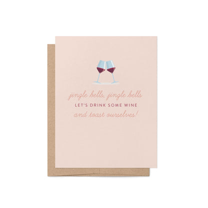 Jingle Bells & Wine Holiday Card - Blú Rose