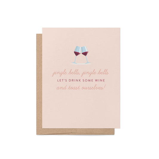 Jingle Bells & Wine Holiday Card - Blú Rose