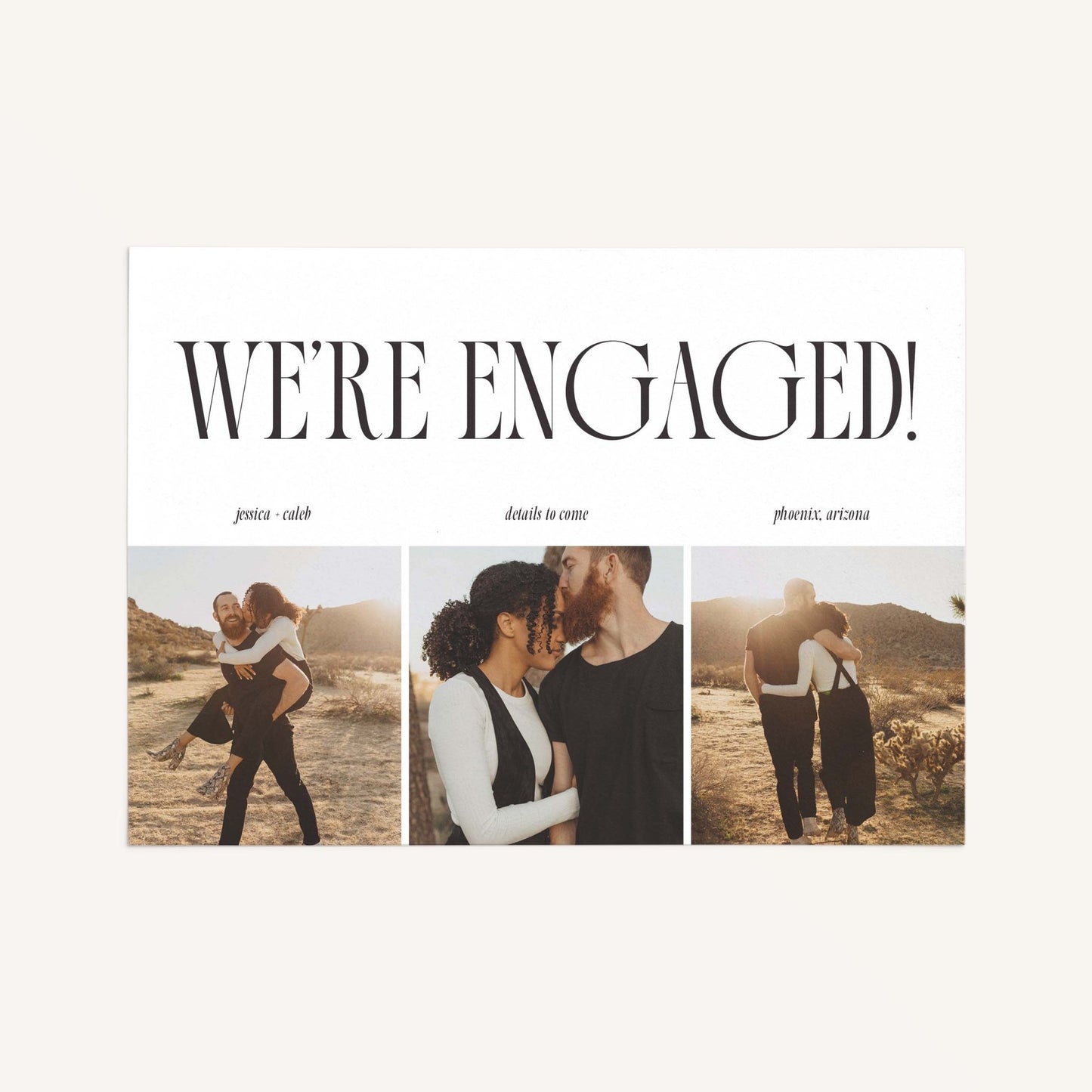 Minimal Engagement Announcement Cards - Blú Rose