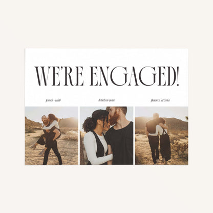 Minimal Engagement Announcement Cards - Blú Rose