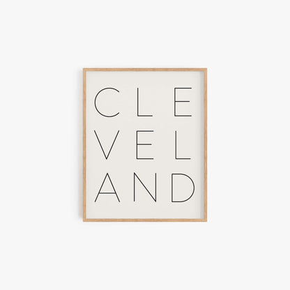 Minimalist Cleveland Art Print - Blú Rose