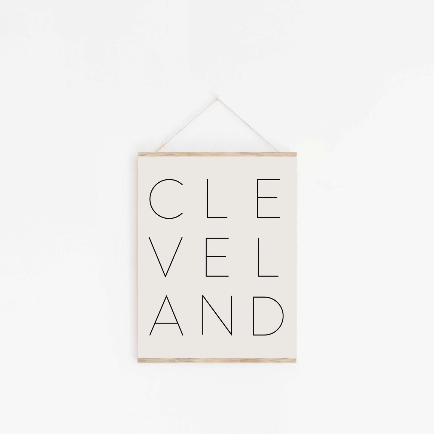 Minimalist Cleveland Art Print - Blú Rose