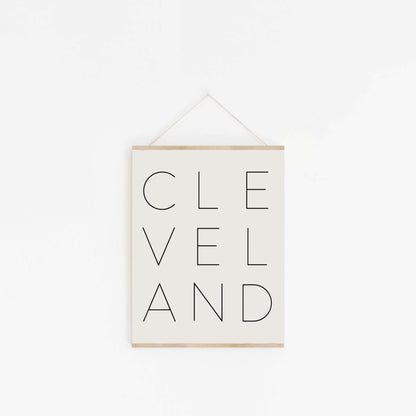 Minimalist Cleveland Art Print - Blú Rose